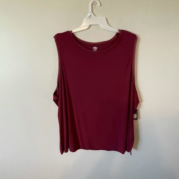 Athletic Works Tank size 5X in burgundy NWT sleeveless workout summer hot layer - Picture 6 of 16